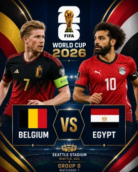 مباراة مصر وبلجيكا كاس العالم 2026