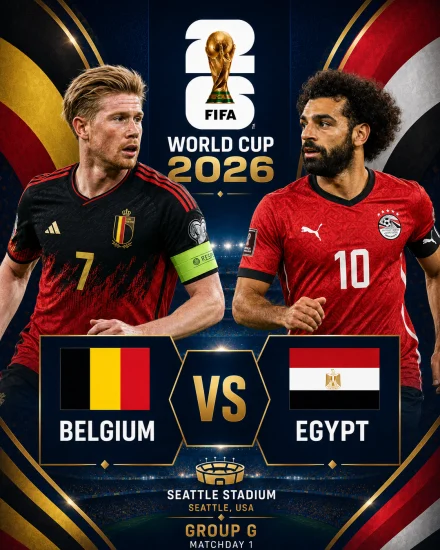 مباراة مصر وبلجيكا كاس العالم 2026