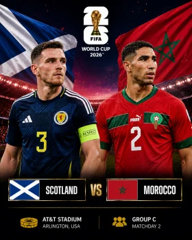 مباراة المغرب واسكتلندا كاس العالم 2026